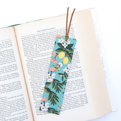 Fabric Bookmark - Citrus Blossom 