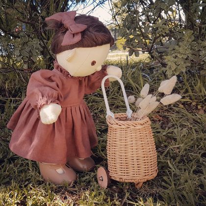 Linen doll dress -Maple